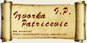 Izvorka Patričević vizit kartica